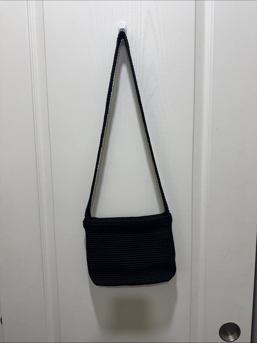 The Sak Black Crochet Shoulder Bag Y2K Boho Crossbody Purse